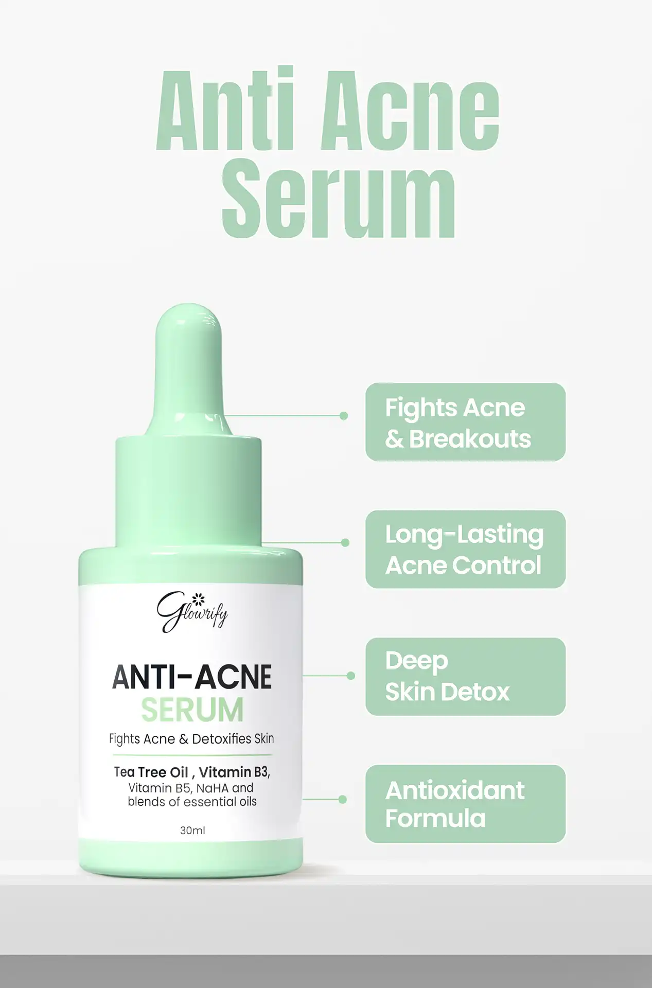 Clear Glow Bundle ( Anti-Acne + Brightening & Whitening Serum) - Image 2